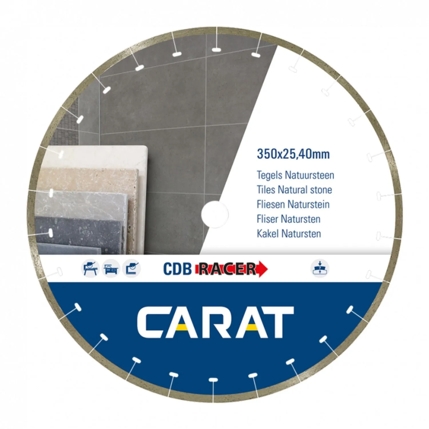 CARAT CDBM RACER DIAMANTZAAG NATUURSTEEN/TEGELS 350X25,4MM  CDBM350400