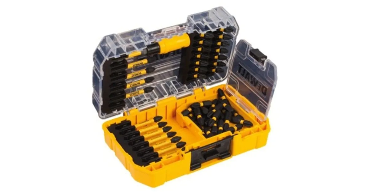 DEWALT 29DELIGE EXTREME FLEXTORQ SCHROEFBITSET (GEEL, TOUGH CASE)