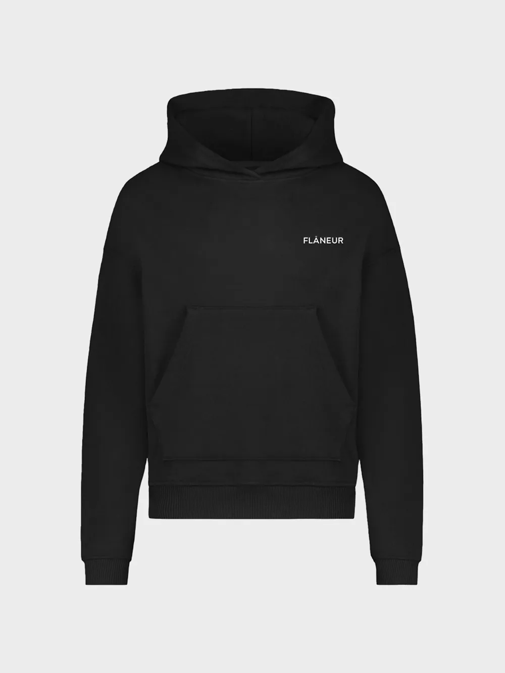 Flâneur Hoodie Logo Essential Zwart