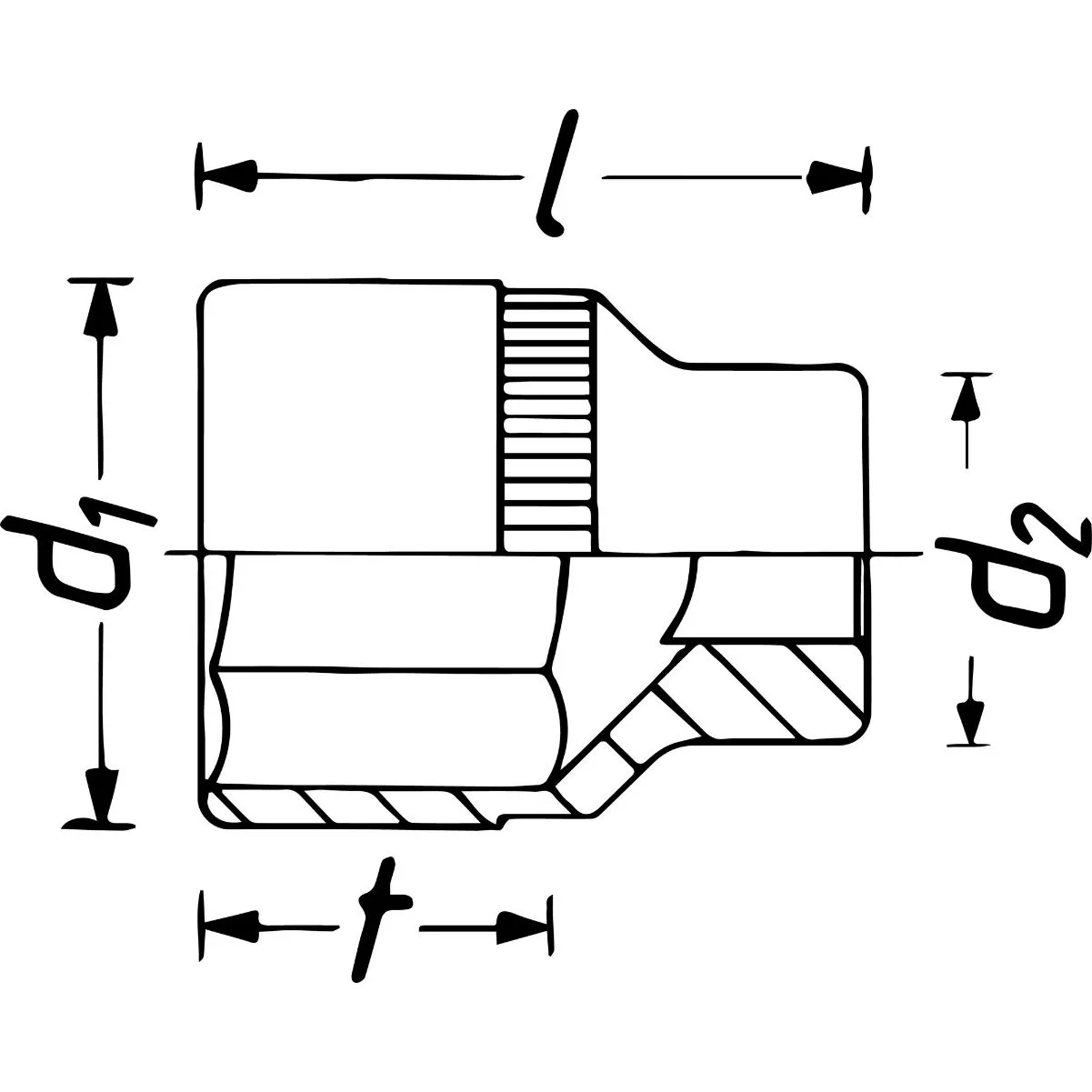 HAZET 1000Z22 DOPSLEUTEL  TWAALFKANT  22MM  3/4''