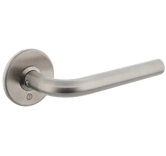 Intersteel deurkruk Recht Slank op rozet met ring Ø16mm rvs geborsteld