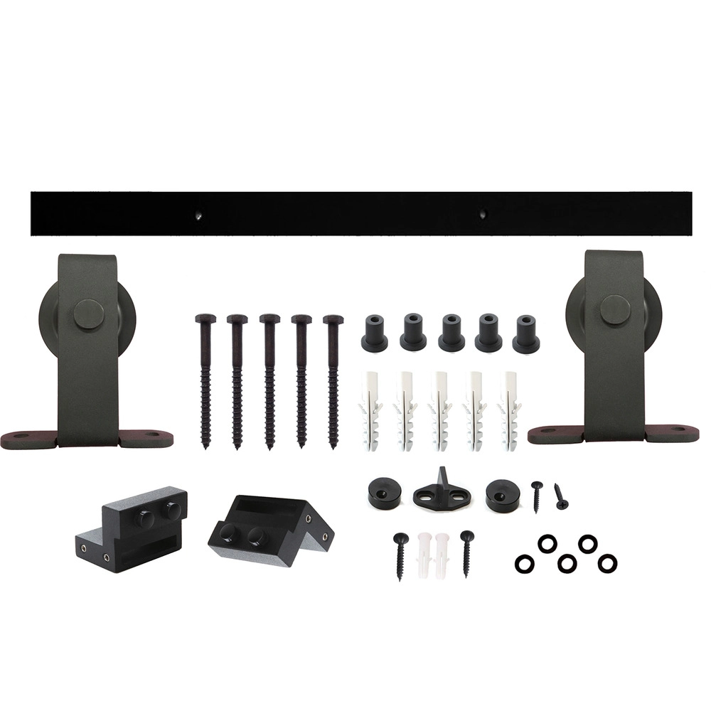 Intersteel schuifdeursysteem basic top 200 cm mat zwart 100 kg