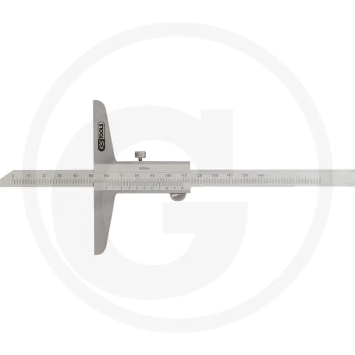 KS TOOLS DIEPTESCHUIFMAAT, 0200MM  LASERSKALIERT, RVS, KUNSTSTOFETUI