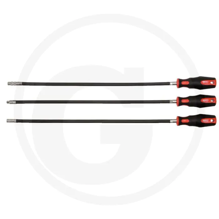 Ks tools ergotorqueplus® flexibele dopschroevendraaier 5mm - flexibel, 6-kant, kunststofomhuld