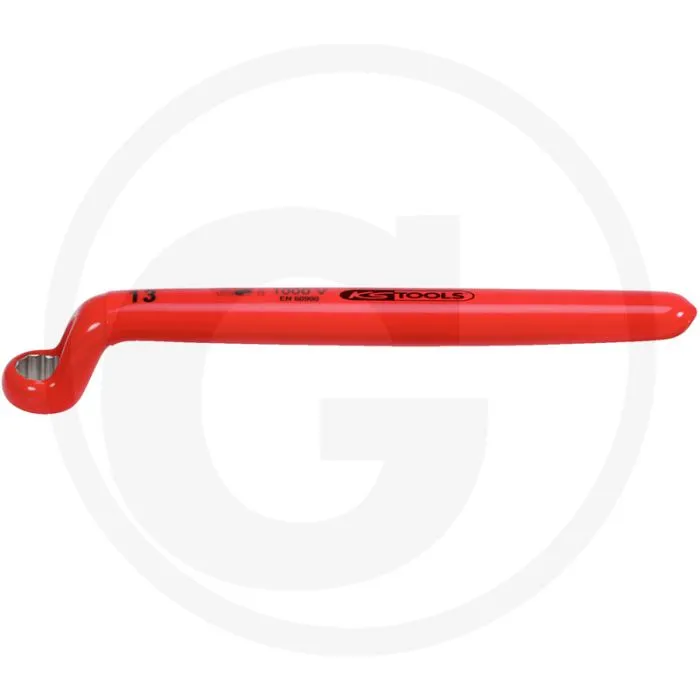 KS TOOLS ISOLIERTER RINGSCHLüSSEL, GEKRöPFT, 30MM  FLANKTRACTIONPROFIL, 75° GEKRöPFT