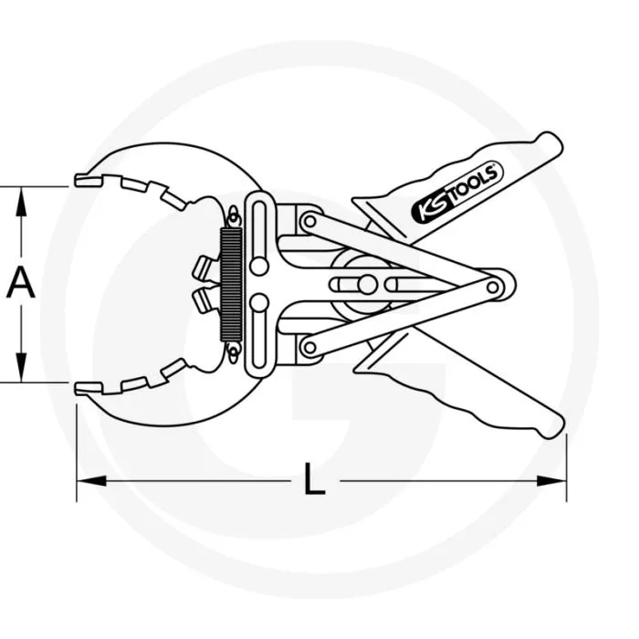 KS TOOLS ZUIGERVEERTANG, Ø: 110  160 MM, LENGTE: 280 MM