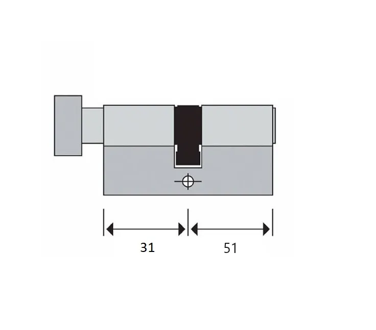 Mauer Knopcilinder Elite 1 FP2 31/51 SKG2