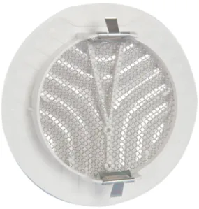 Nedco ventilatierooster Ø 100 mm met gaas+klem wit