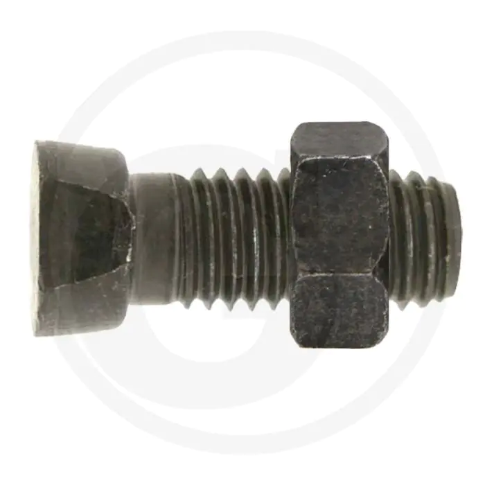 Ploegbouten met conische kop en zeskantmoer M12 x 1,75 - 12.9, L 40 mm