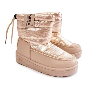 Snowboots voor kinderen Big Star KK374221 Beżowo-Złote beige gouden