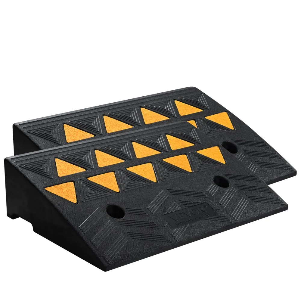 VEVOR 2x drempeloprijplaat, massief rubber, deurdrempeloprijplaat, max. draagvermogen tot 15 ton, oprijplaat, 48,3 x 33 x 12,7 c