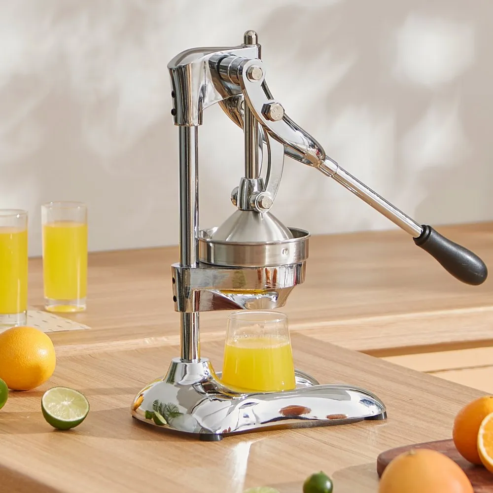 VEVOR handmatige sapcentrifuge 320x190x430mm gastro citruspers roestvrijstalen sinaasappelpers met ergonomische pershandgreep en