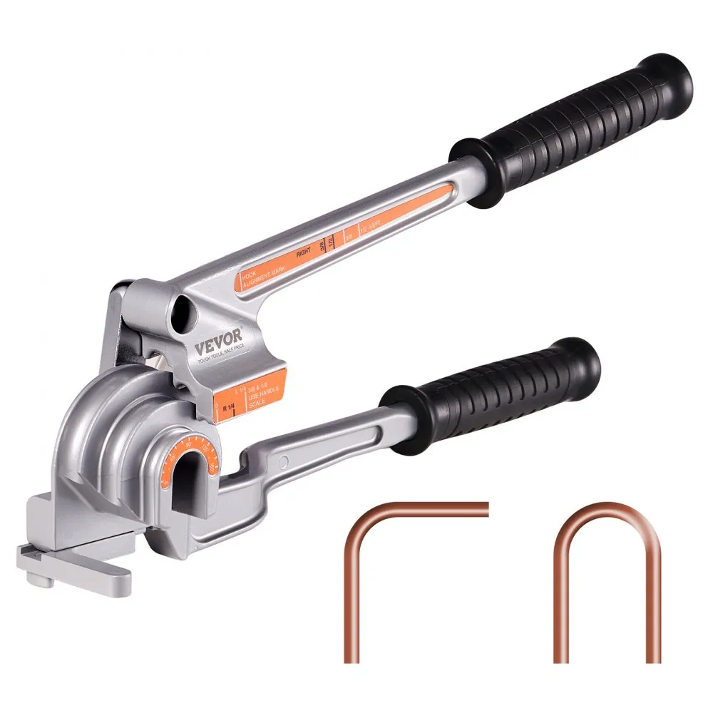 VEVOR PIJPENBUIGER 1/4", 3/8", 1/2" OD 3IN1 PIJPENBUIGER MET HANDMATIGE WATERPAS, 180° KOPEREN ALUMINIUM PIJPBU