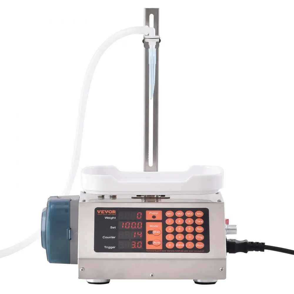 VEVOR VLOEISTOFVULMACHINE, WEEGVERMOGEN VAN 5300 G, AUTOMATISCHE FLESSENVULMACHINE, VULMACHINE, PERISTALTISCHE POMP, DIGITALE B