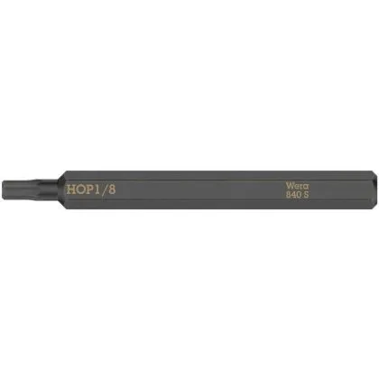 WERA 840 S HEXPLUS BINNENZESKANTBITS VOOR SLAGSCHROEVENDRAAIER 1/8" X 70 MM
